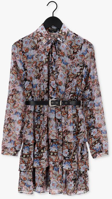 Multi COLOURFUL REBEL Mini jurk KIMI PAISLEY FLORAL MIXED MINI BELTED RUFFLE DRESS - large