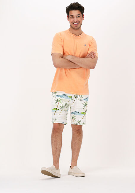 Oranje SCOTCH & SODA T-shirt GARMENT-DYED CREWNECK TEE WITH EMBROIDERY LOGO - large