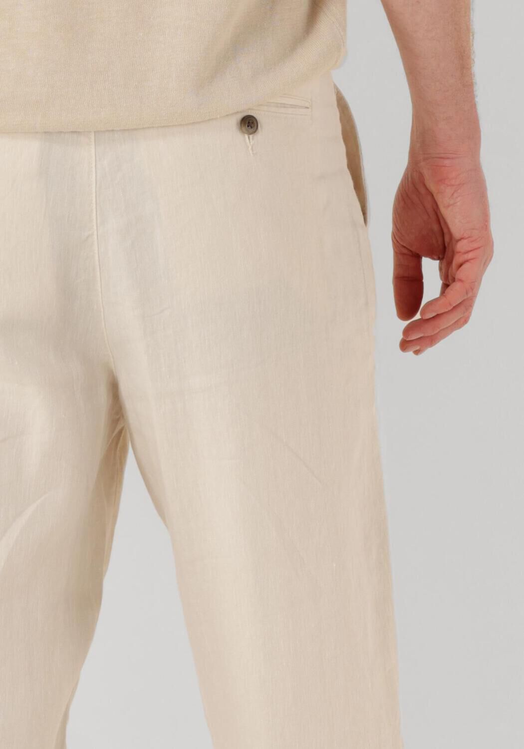 SELECTED HOMME Heren Broeken Slh180-relaed Crop Ron Sun Pleat Pant Beige