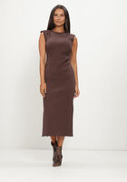 Bruine Y.A.S. Midi jurk YASPINA SL LONG DRESS