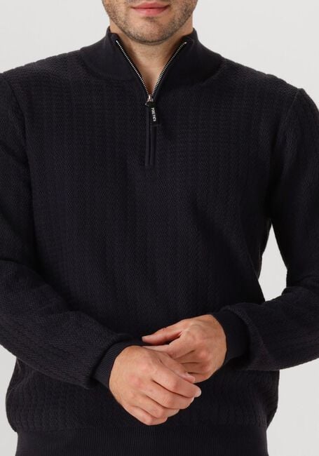 PURE PATH REGULAR FIT ZIG ZAG HALF ZIP KNITWEAR - large