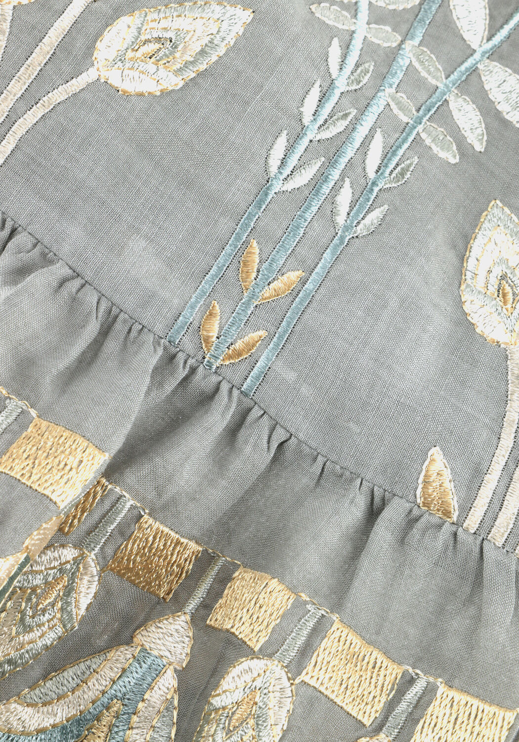 Grijze GREEK ARCHAIC KORI Mini jurk S6K-4073174 - large
