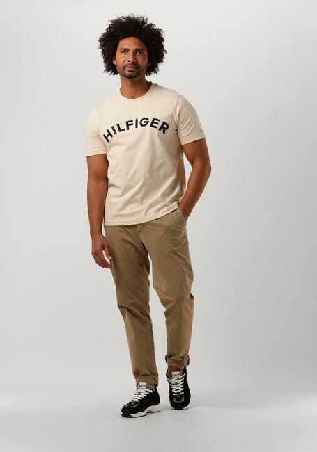 Beige TOMMY HILFIGER T-shirt HILFIGER ARCHED TEE - large