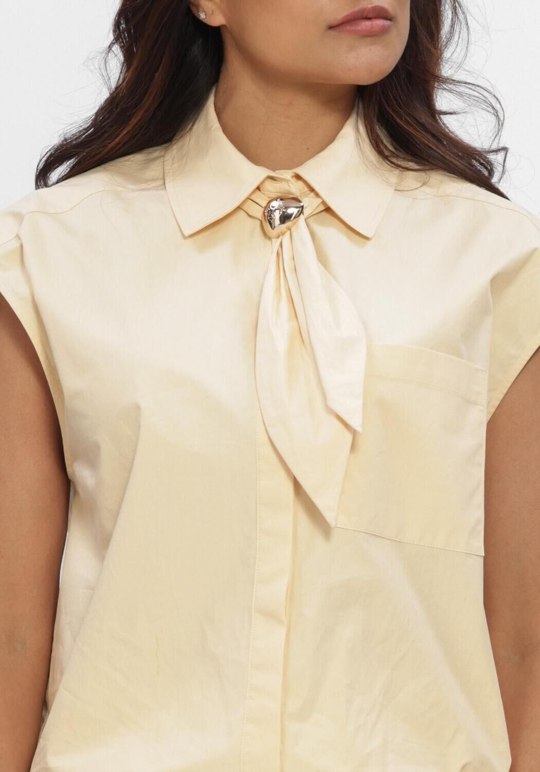 Creme DANTE6 Blouses ALCON SCARF DETAILED SHIRT - large