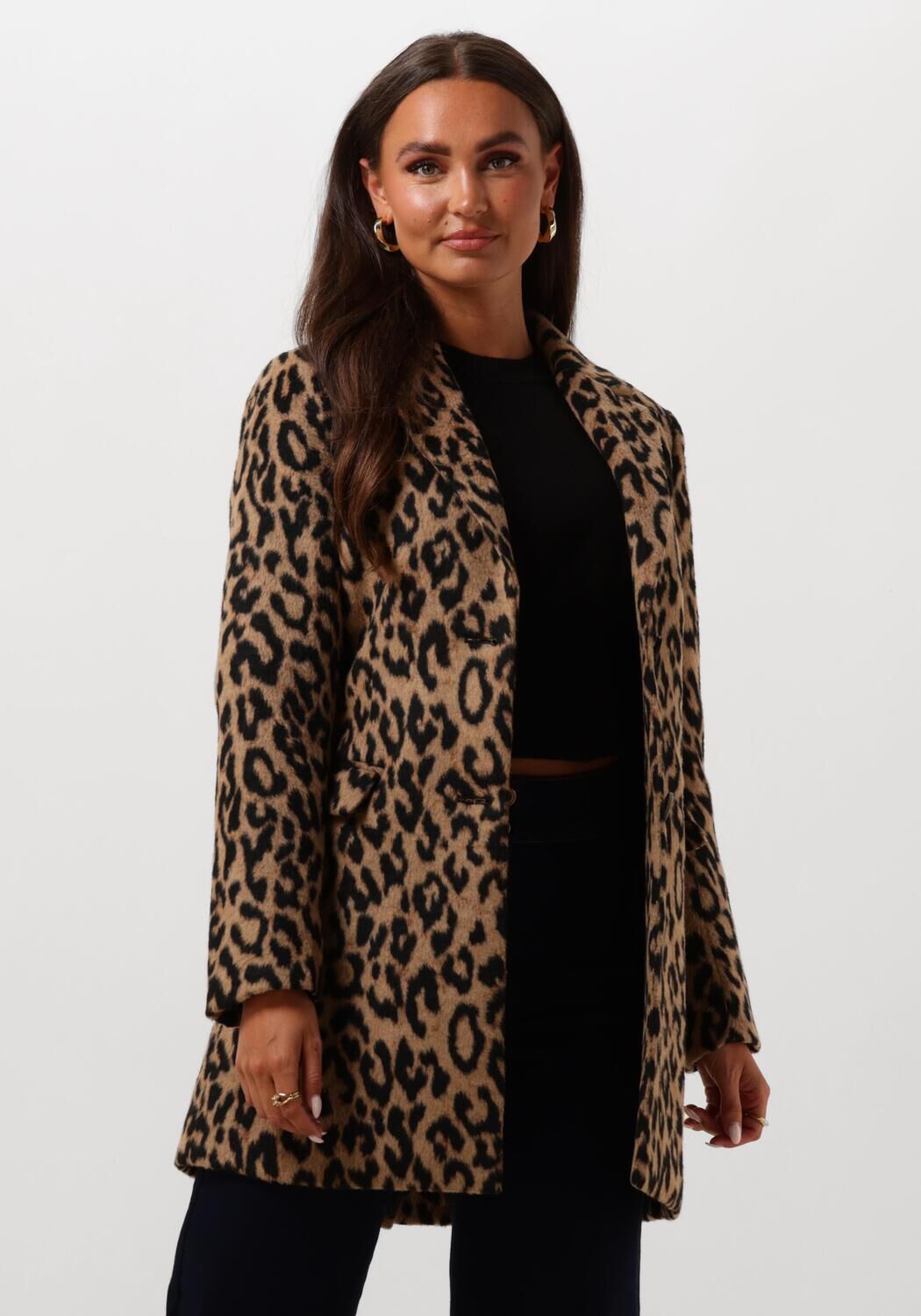 Silvian Heach Luipaardprint Klassieke Jas Multicolor Dames