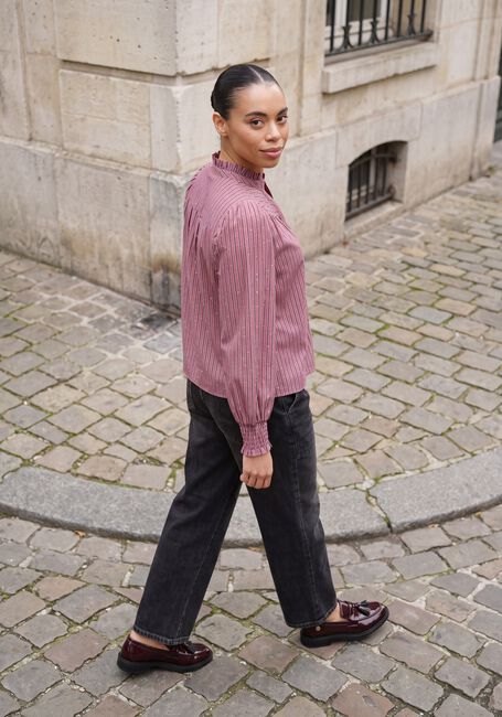 Roze NEO NOIR Blouses ASTRIDA SOFT STRIPE STONE BLOUSE - large
