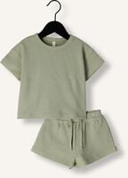 Olijf QUINCY MAE Boxpakken WAFFLE TEE + SHORT SET SAGE - medium