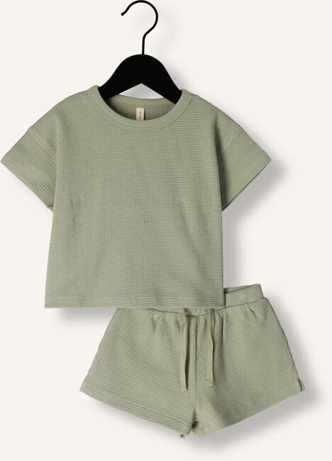 Olijf QUINCY MAE Boxpakken WAFFLE TEE + SHORT SET SAGE Olijf QUINCY MAE Boxpakken WAFFLE TEE + SHORT SET SAGE - large