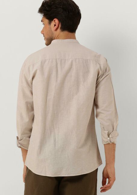 Beige SELECTED HOMME Casual overhemd SLHREGNEW-LINEN SHIRT LS BAND - large