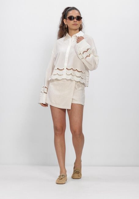 Beige TOMMY JEANS Korte broek TJW LINEN SKORT - large