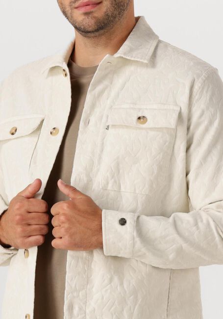 Ecru CAST IRON Overshirts RIBCORD TONAL PRINT - large