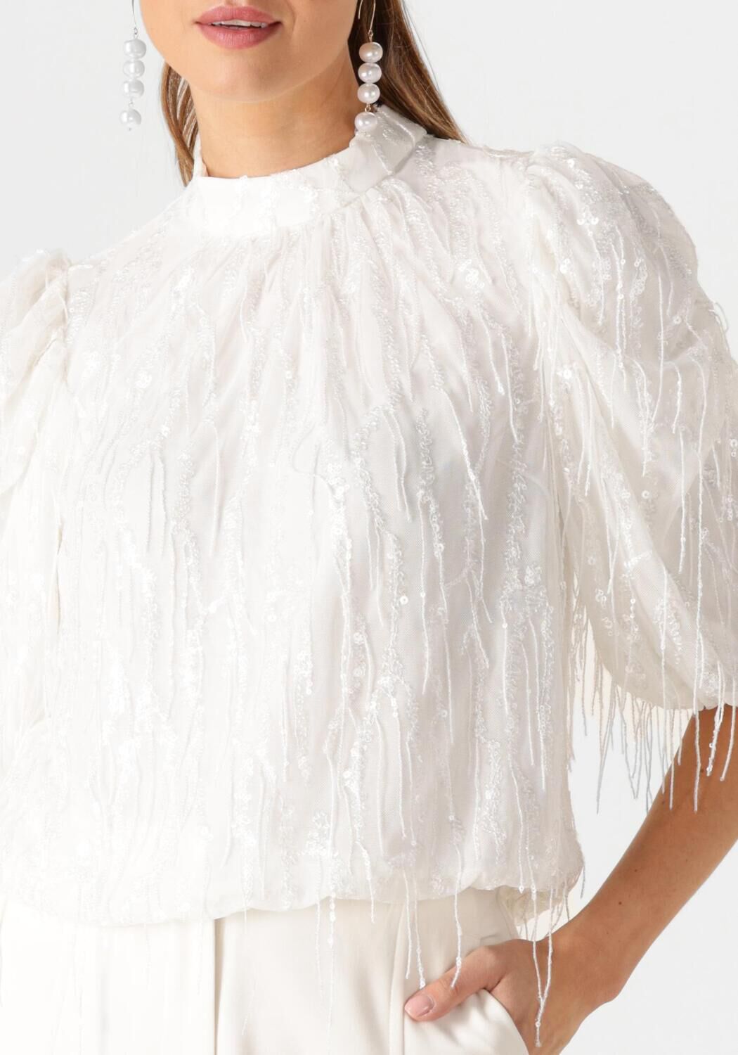 Y.A.S. Dames Bruidsmode Yasbolina Ss Top Wit