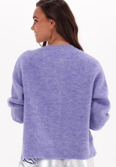 Paarse SELECTED FEMME Vest SLFLULU LS KNIT SHORT CARDIGAN - large