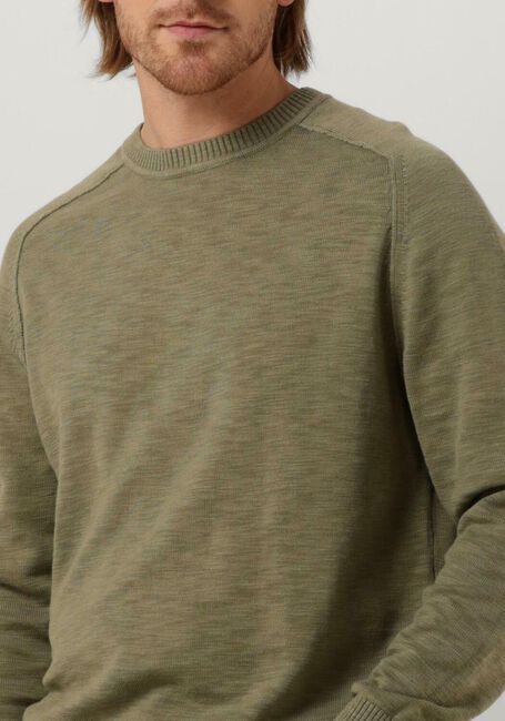 Khaki CALVIN KLEIN Trui SLUB TEXTURE SWEATER - large