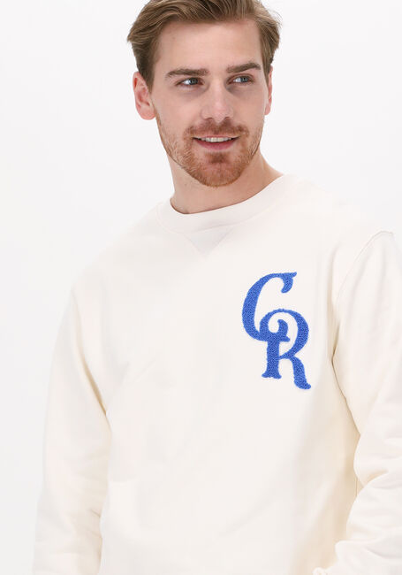 Beige COLOURFUL REBEL Sweater CR CHEST PATCH BASIC SWEAT - large