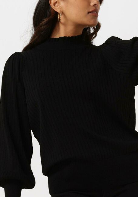Zwarte SUMMUM Trui BALLOON SLEEVE SWEATER VISCOSE POLYAMIDE KNIT - large