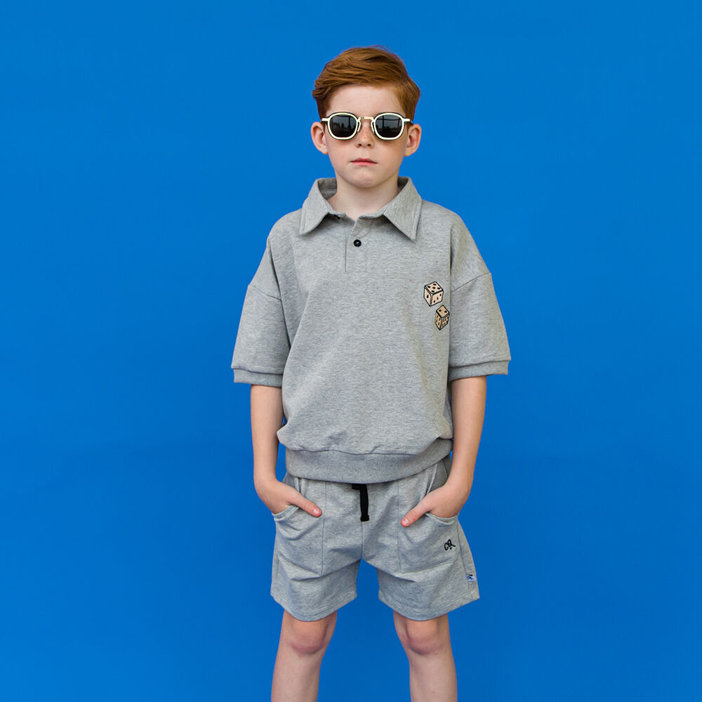 Grijze CARLIJNQ Korte broek DICCE -SHORTS LOOSE FIT - large