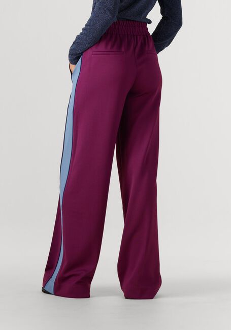 Paarse POM AMSTERDAM Wijde broek PANTS - COLOURBLOCK PLUM - large