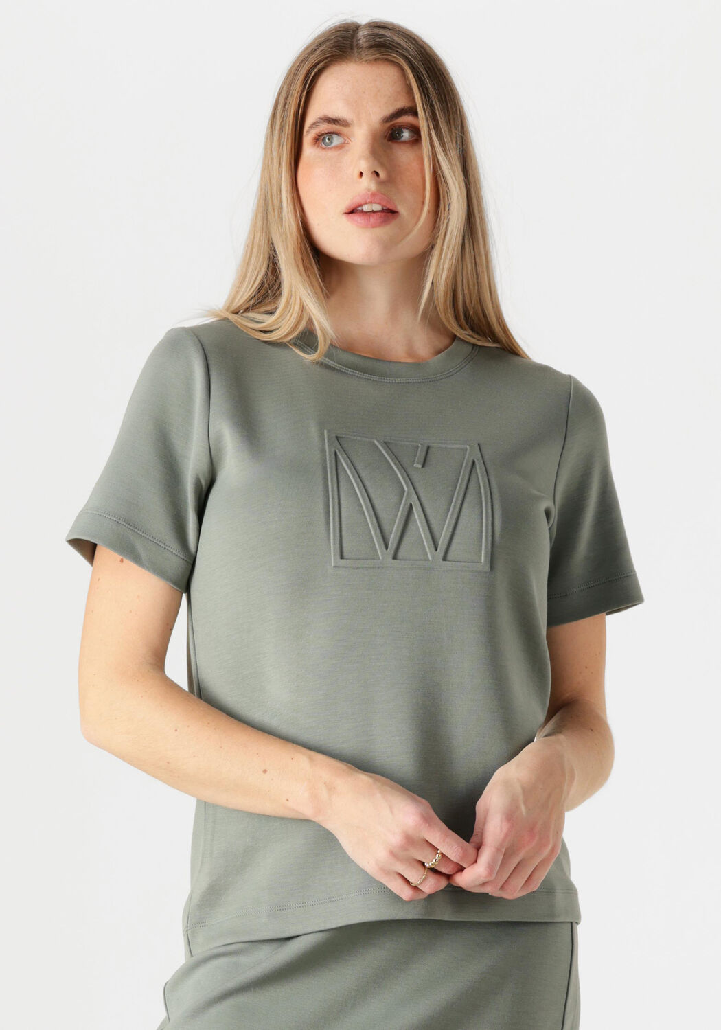 INWEAR Dames Tops & T-shirts Vincentiw Logo Tshirt Groen