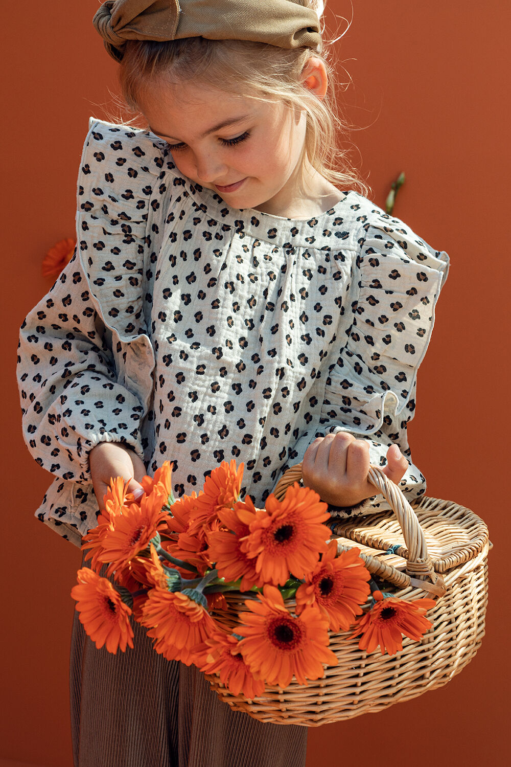 Creme LOOXS Blouses LITTLE PRINTED MOUSSELINE TOP - large