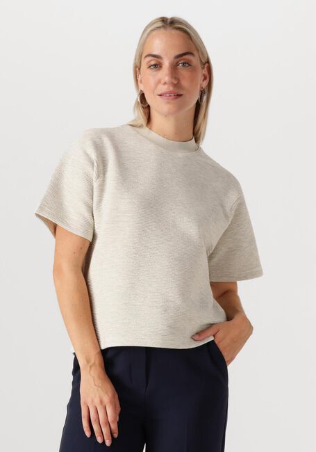Grijze ANOTHER LABEL T-shirt RAVENELLE TEE S/S - large