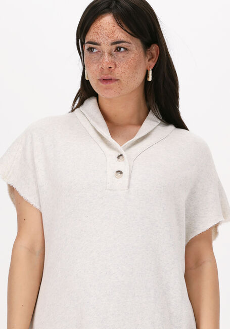 Witte 10DAYS Midi jurk SHAWL COLLAR SWEAT DRESS - large