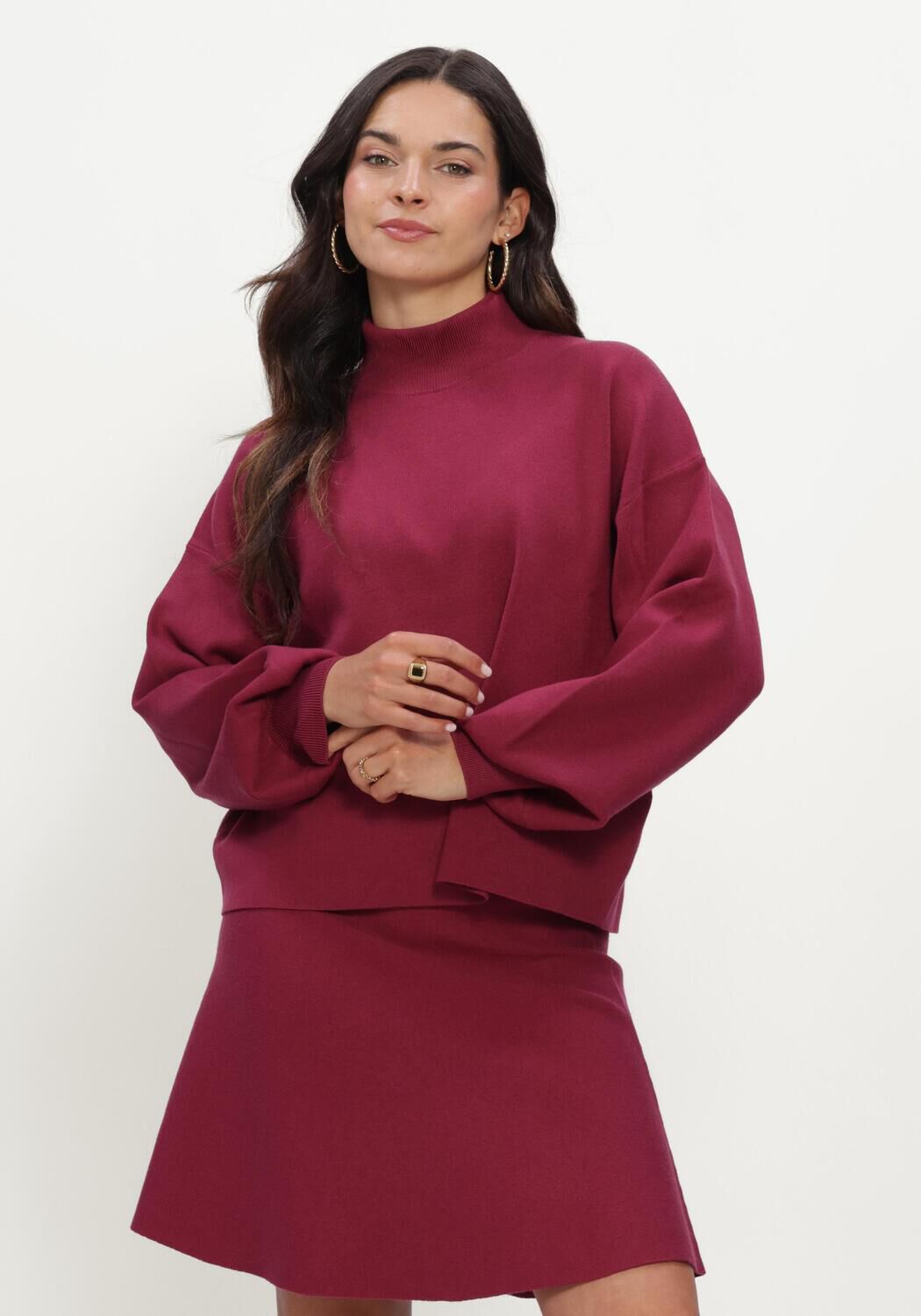 Bordeaux MSCH COPENHAGEN Trui MSCHMERCY EAST M PULLOVER - large