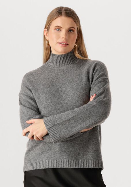 Grijze SELECTED WOMEN Trui SLFCILLE CASHMERE BLEND HIGH  NECK NOOS - large