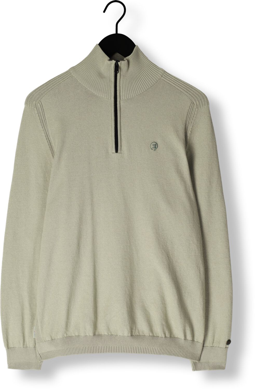 CAST IRON Heren Truien & Vesten Half Zip Collar Cotton Stretch Groen