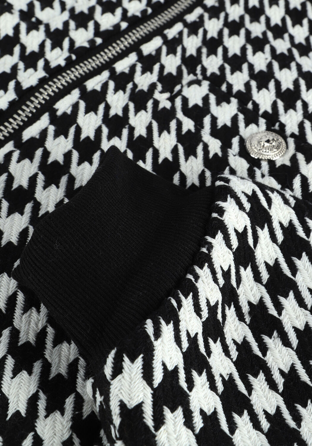 Zwarte COLOURFUL REBEL Jack LIZZY DOGTOOTH BOMERJACKET - large