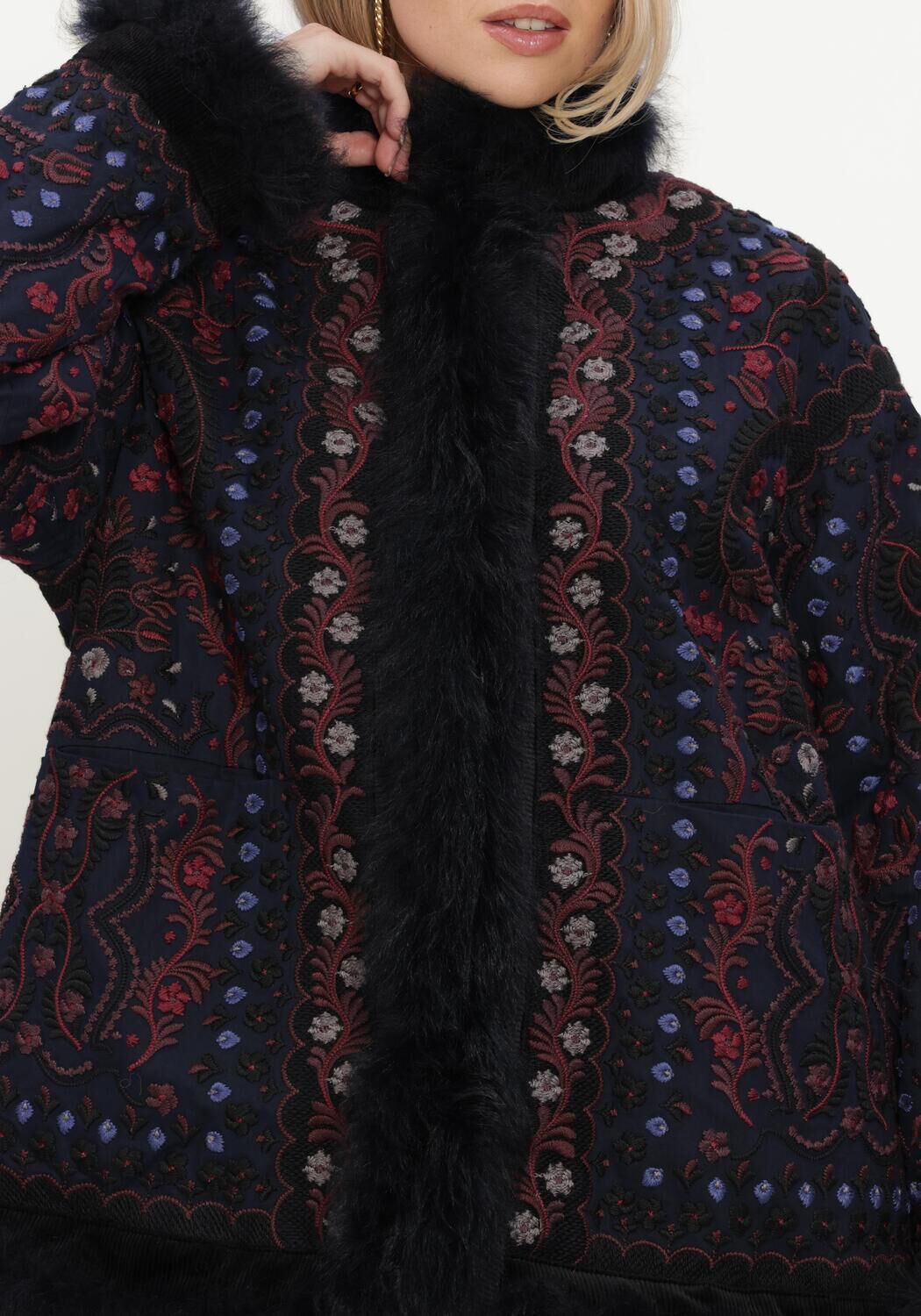 Multi ANTIK BATIK Faux fur jas IVAN JACKET - large