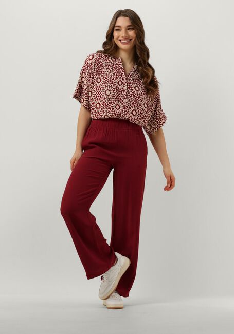 Roze BY-BAR Wijde broek ROBYN VISCOSE PANTS - large