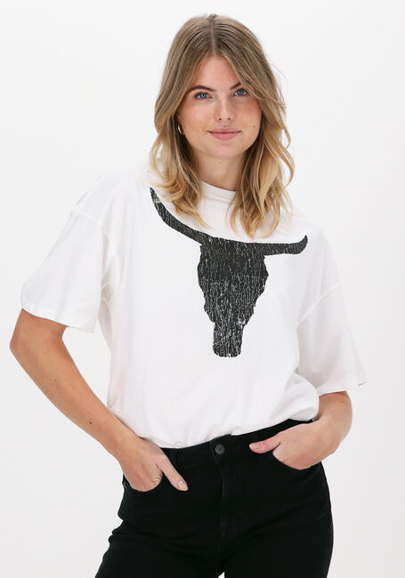 Ecru ALIX THE LABEL T-shirt BOXY BULL TSHIRT - large