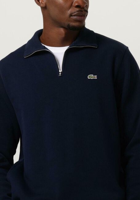 Donkerblauwe LACOSTE Trui REGULARE FIT HIGH NECK ZIPPED SWEATSHIRT - large