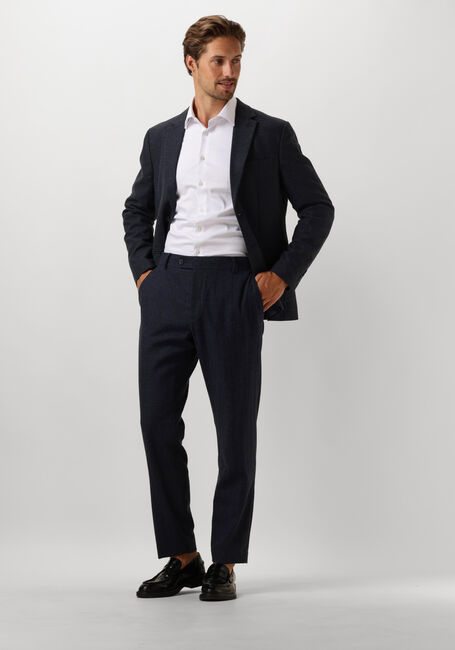 Donkerblauwe SELECTED HOMME Pantalon SLHSLIM-REED WOOL TRS - large