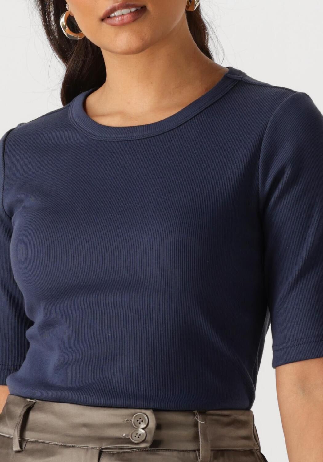 WITHBLACK Dames Tops & T-shirts Wbllullu Ss Tee Donkerblauw