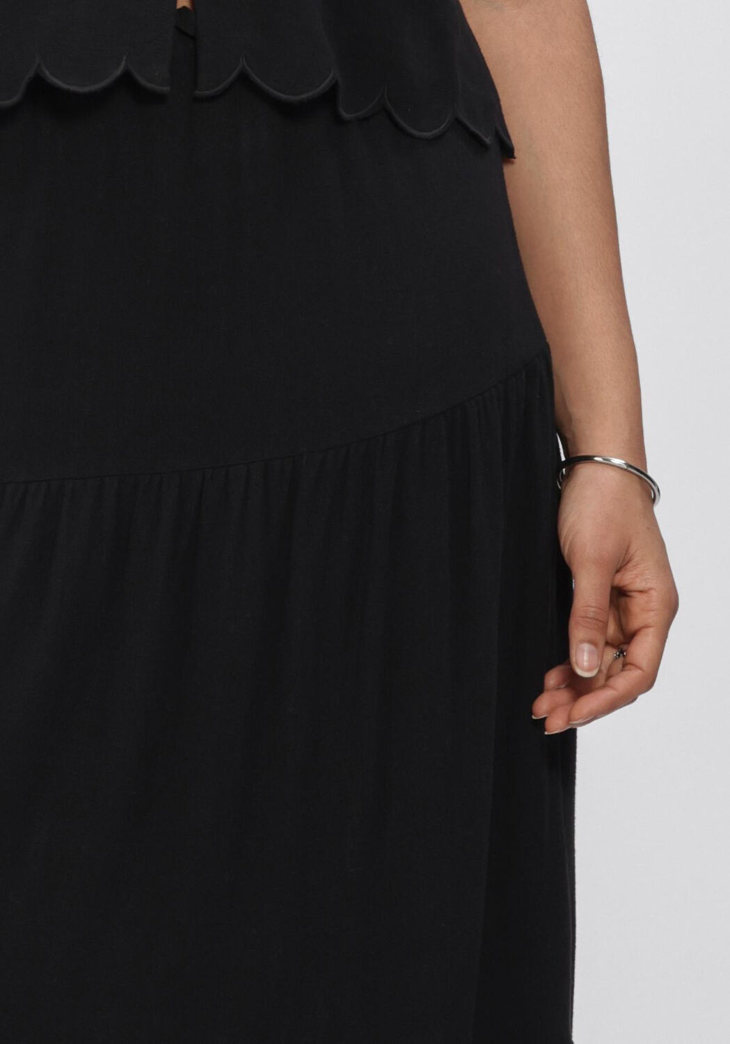 Zwarte OBJECT Maxirok OBJSANNE MW LONG LAYER SKIRT - large