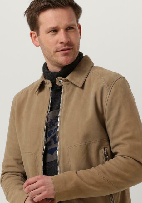 Zand GOOSECRAFT Leren jas GC ROD JACKET - large