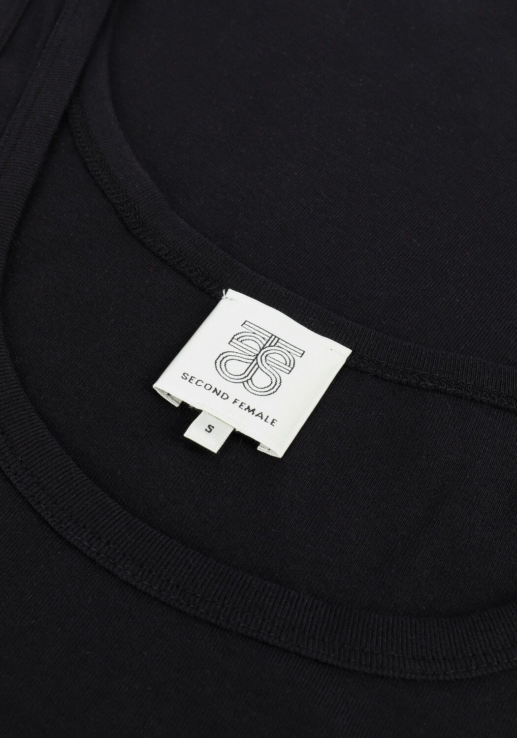 Zwarte SECOND FEMALE Top AMBRA TANKTOP - large