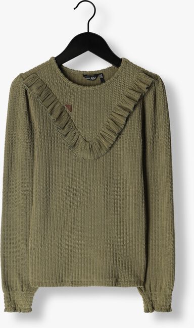 Olijf NOBELL  KOBO GIRLS CABLE JERSEY TSHIRT L/SL OLIVE GREEN - large