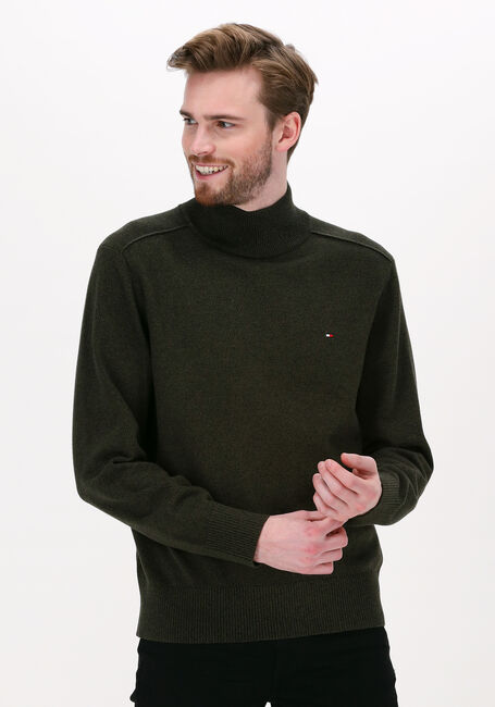Olijf TOMMY HILFIGER Coltrui MOULINE MOCK NECK - large