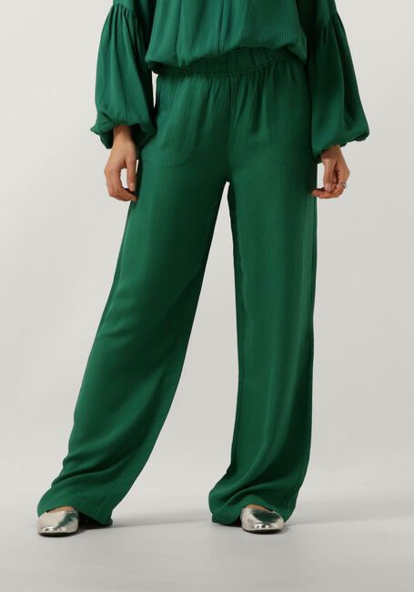 Groene BY-BAR Wijde broek ROBYN SATIN STRIPE PANTS - large