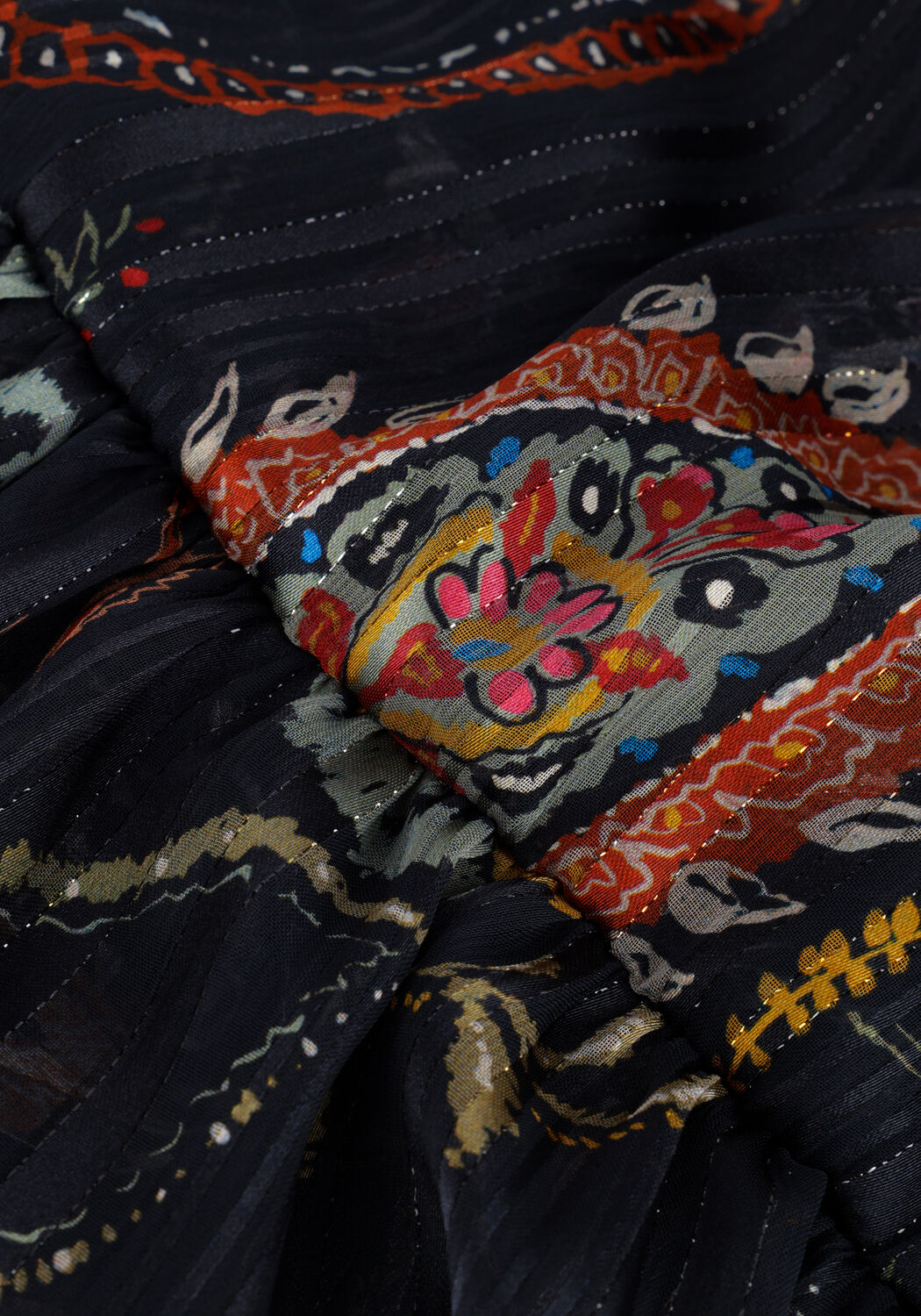 Zwarte ANA ALCAZAR Midi jurk DRESS PUFF SLEEVES &Ouml;KO-TEX 100 - large