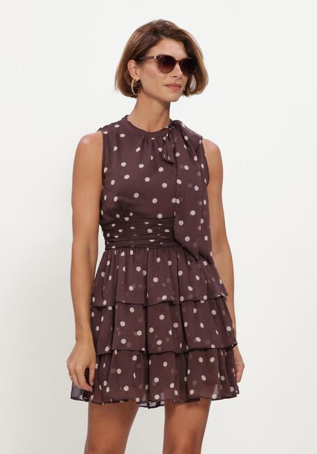 Bruine NOTRE-V Jurken MAY BIG DOT DRESS - large