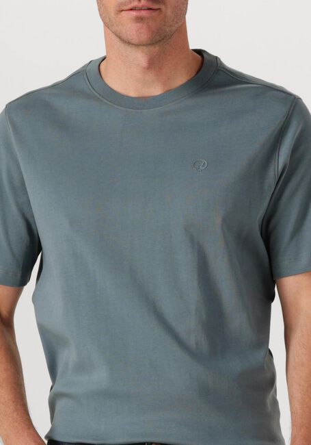 Blauwe CAST IRON T-shirt REGULAR FIT INTERLOCK - large