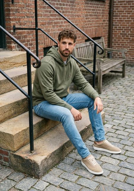 Olijf TOMMY HILFIGER Sweater ESSENTIAL TERRY HOODY - large