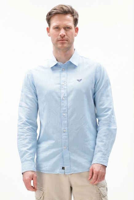 Blauwe PME LEGEND Casual overhemd SKYNIGHT CTN LINEN OWEN GD - large