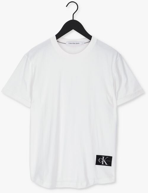 Witte CALVIN KLEIN T-shirt BADGE TURN UP SLEEVE - large
