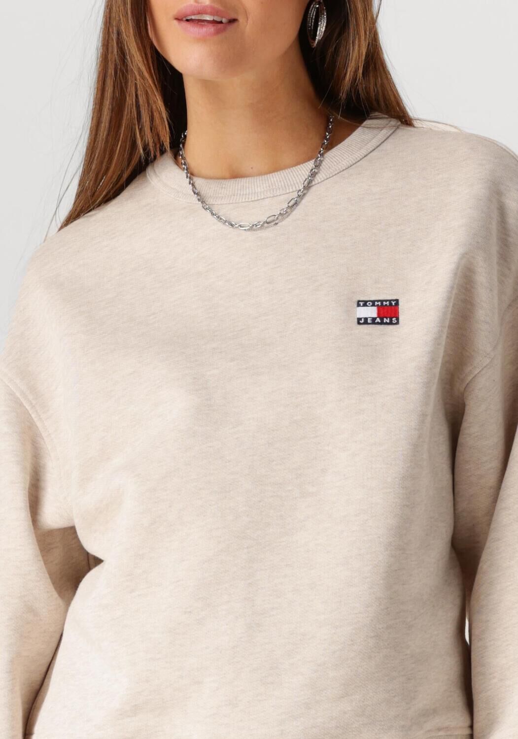 TOMMY JEANS Dames Truien & Vesten Tjw Bxy Badge Crew Beige