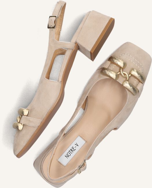 Beige NOTRE-V Slingbacks 4460 Beige NOTRE-V Slingbacks 4460 - large